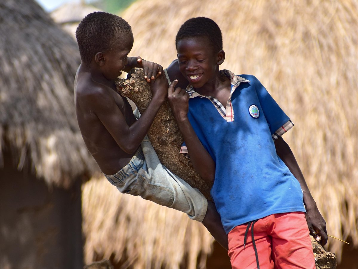 south sudanese boys smiling